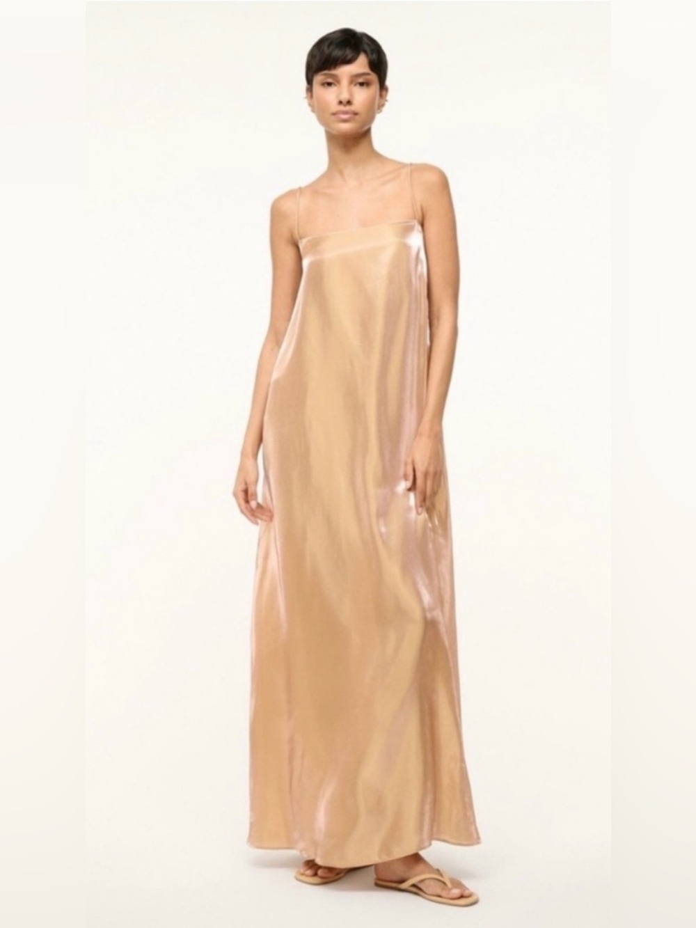 STAUD NWT Delphina Gown in rose gold
